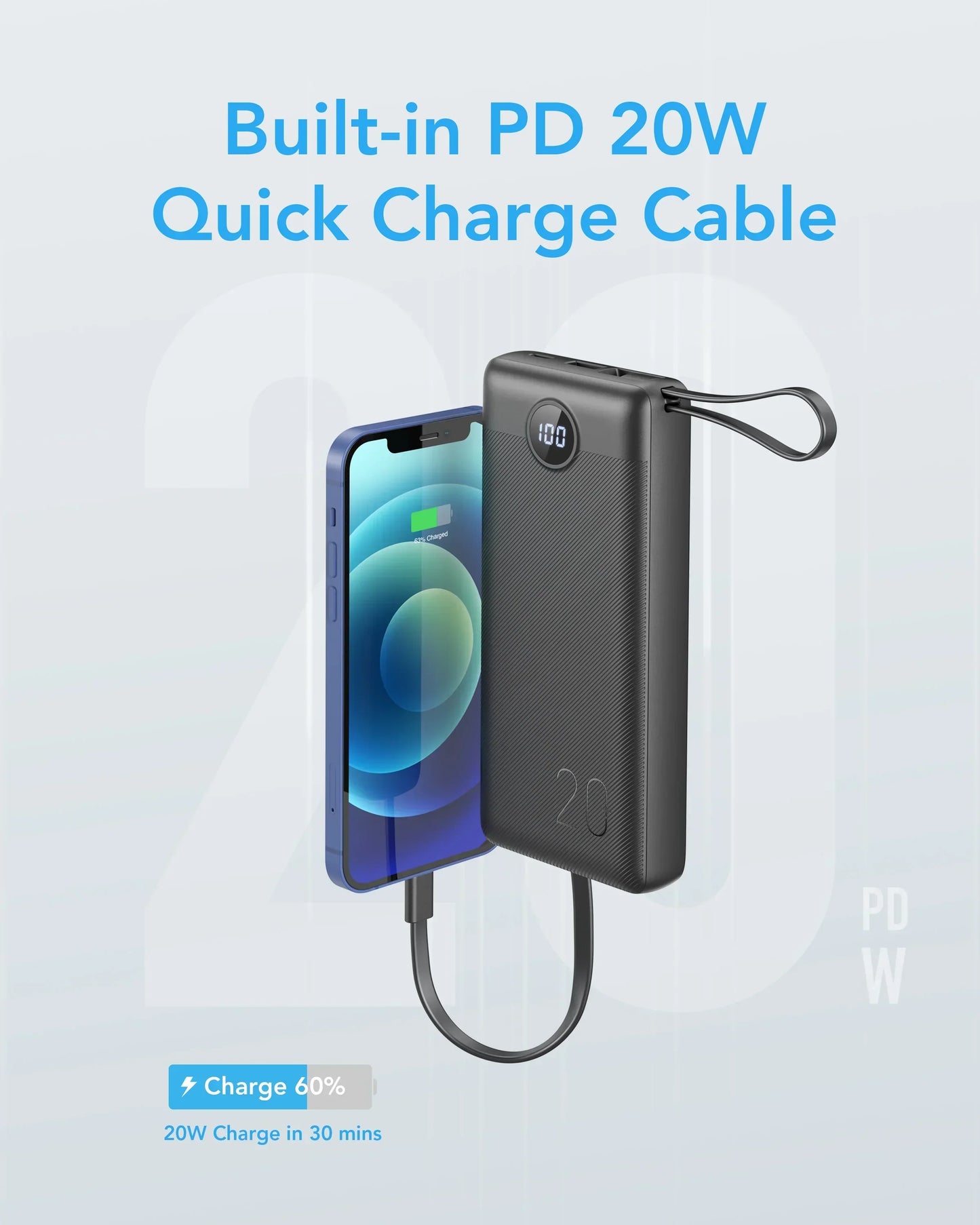 VRURC Power Bank T2047Q 20000mAh Power Bank