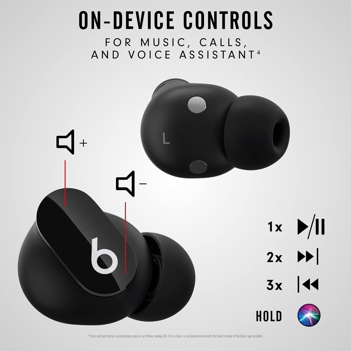 Beats Studio Buds True Wireless Noise Cancelling Bluetooth Earbuds - Black