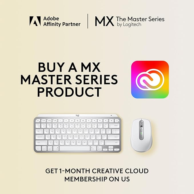 Logitech MX Keys Mini Wireless Ergonomic Keyboard, Pale Gray (920-010473)