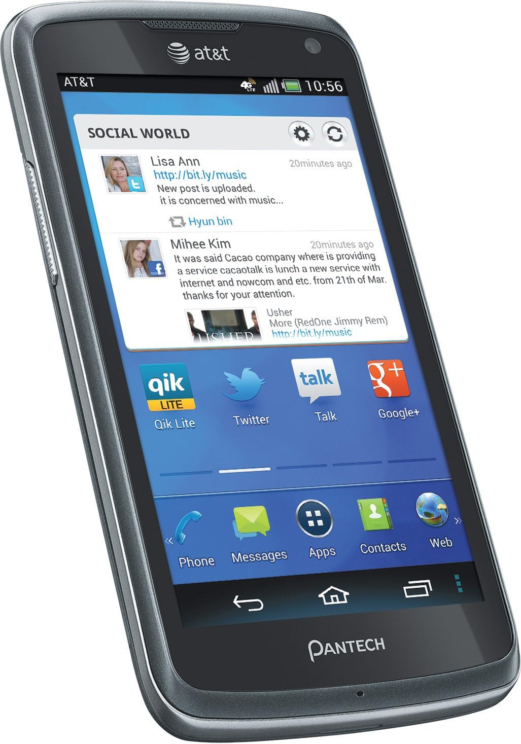 Pantech Pocket, Black at&t