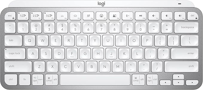 Logitech MX Keys Mini Wireless Ergonomic Keyboard, Pale Gray (920-010473)