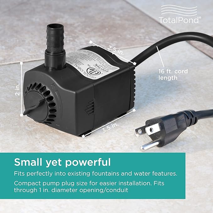 170 GPH Submersible Low Water Shut-Off Fountain Pump