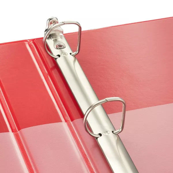 1" 3 Ring Binder Clear View Red - up & upâ„¢