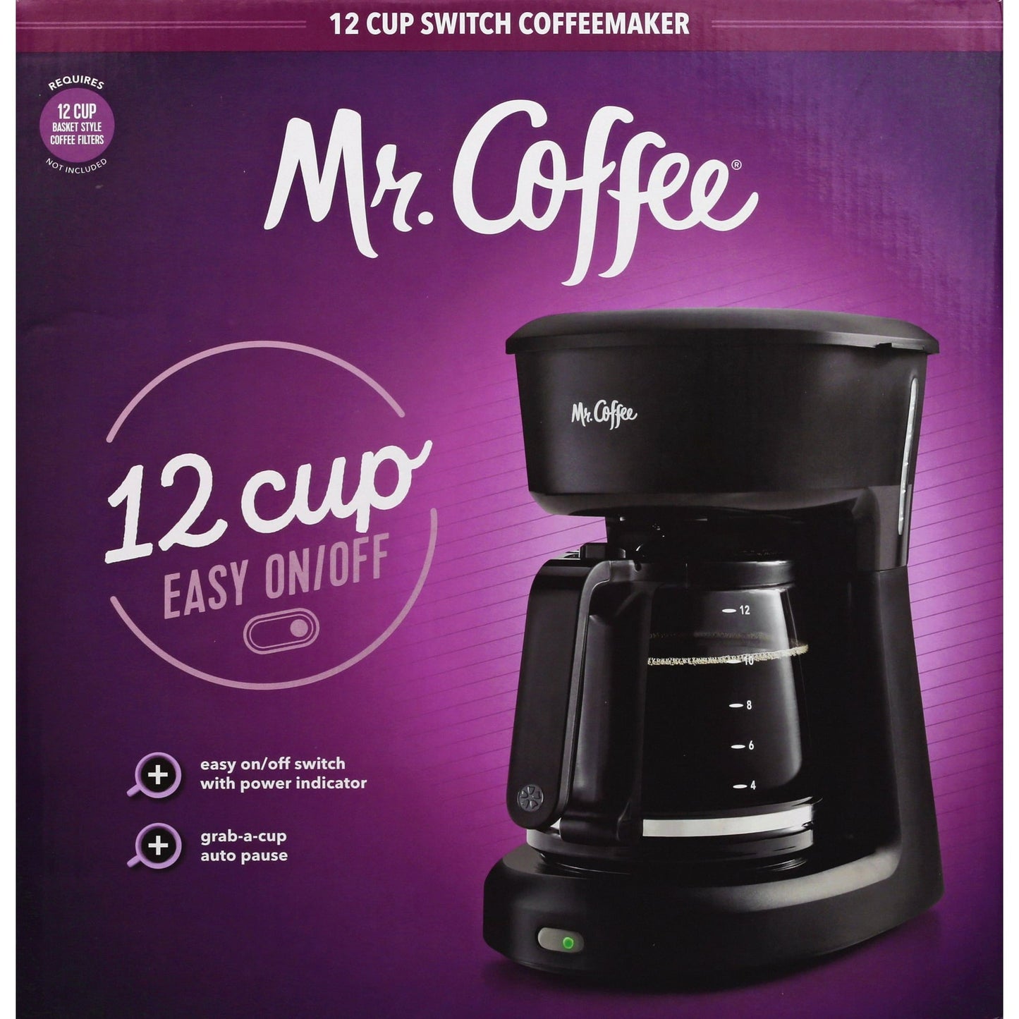 Mr. Coffee 12-Cups Coffee Maker, Black (2176663)