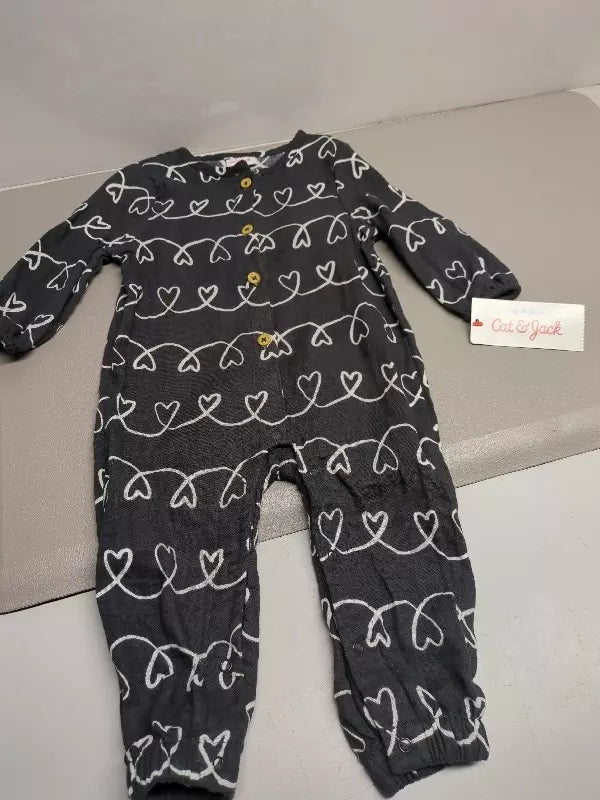 Baby Gauze Romper - Cat & Jack™ Gray 3-6M