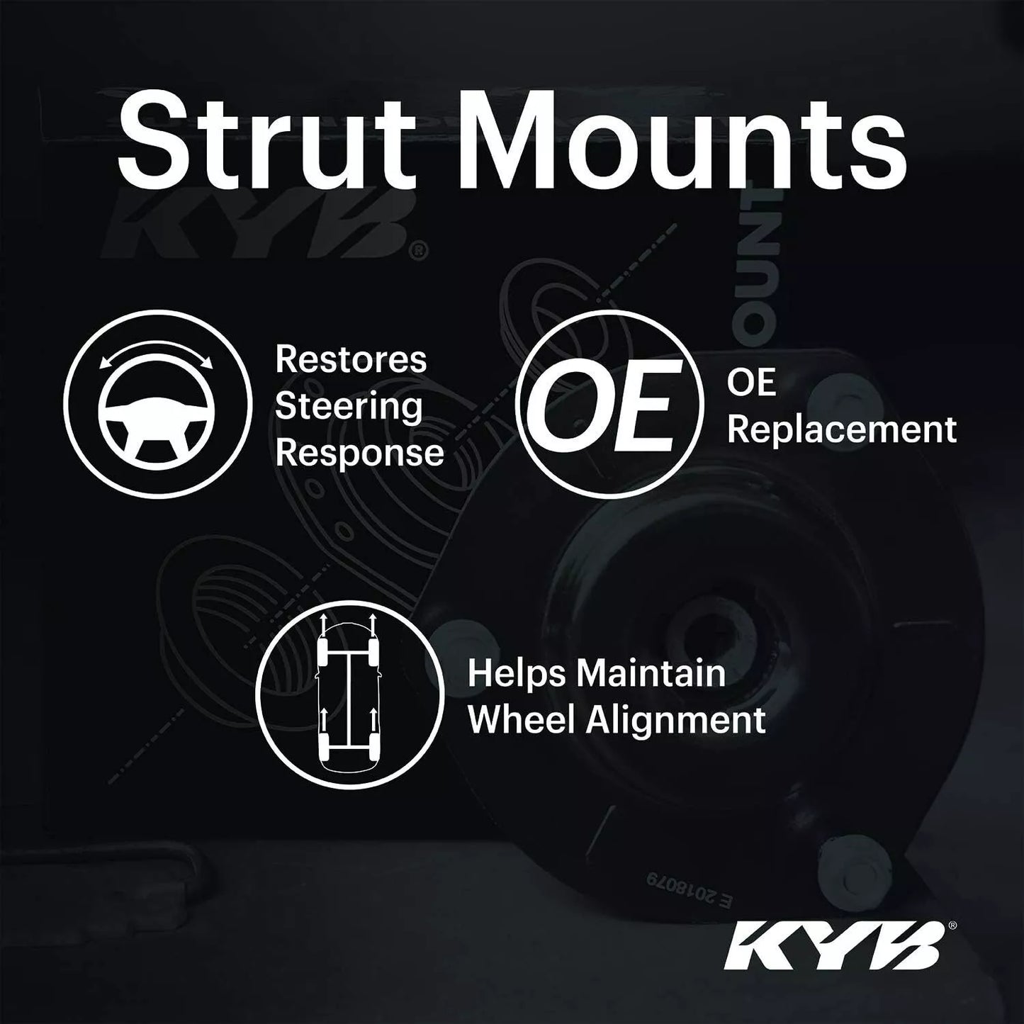KYB Suspension Strut Mount Rear - SM5213 2000 to 2006 Models Nissan Sentra