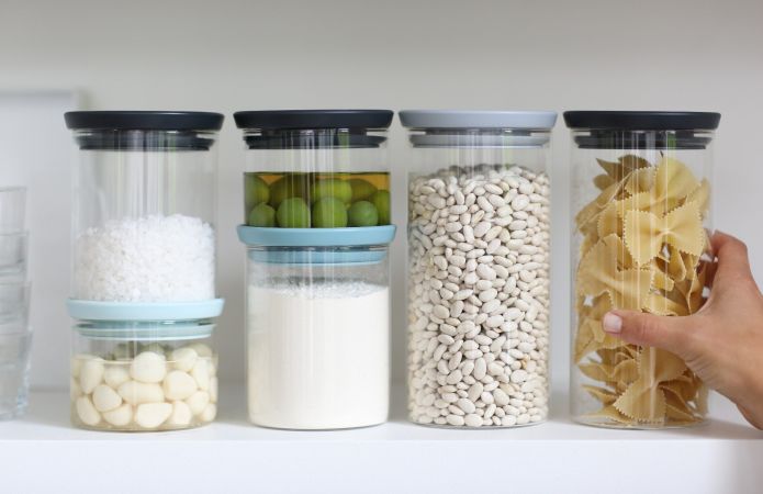 Glass Jar grey