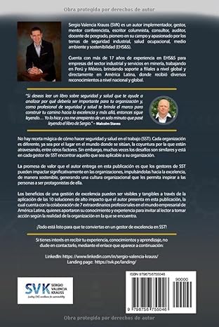 SÉ UN GESTOR DE EXCELENCIA EN SEGURIDAD Y SALUD EN EL TRABAJO: 10 Soluciones De Alto Impacto En El Desarrollo De Empresas Sustentables