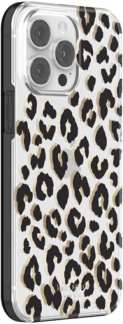 kate spade new york Protective Hardshell Case Compatible with Apple iPhone 14 Pro Max - White Zebra