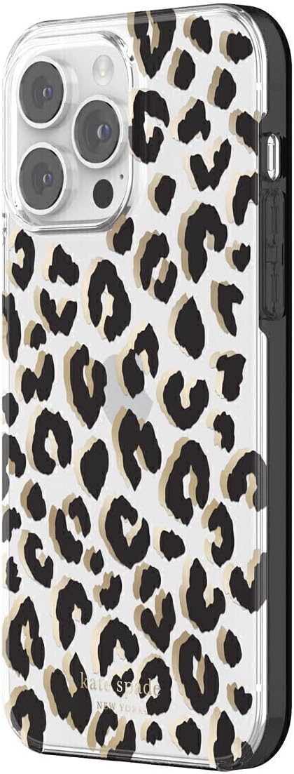 kate spade new york Protective Hardshell Case Compatible with Apple iPhone 14 Pro Max - White Zebra