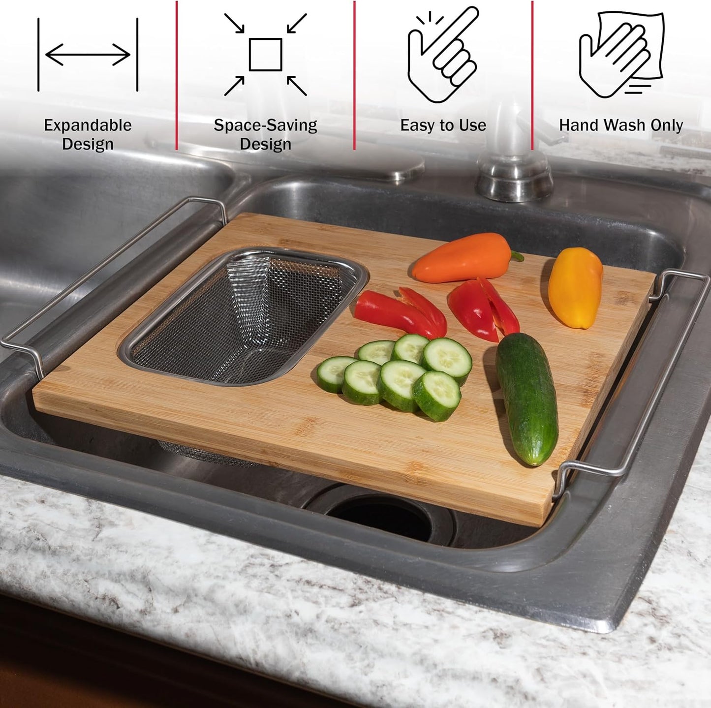 PantryMate Bamboo Chopping Board 8.25" x 11.5"