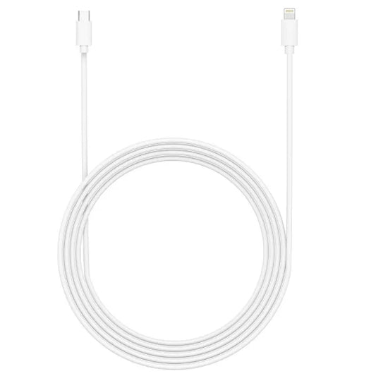 Just Wireless 10' Lightning to USB-C PVC Cable - White