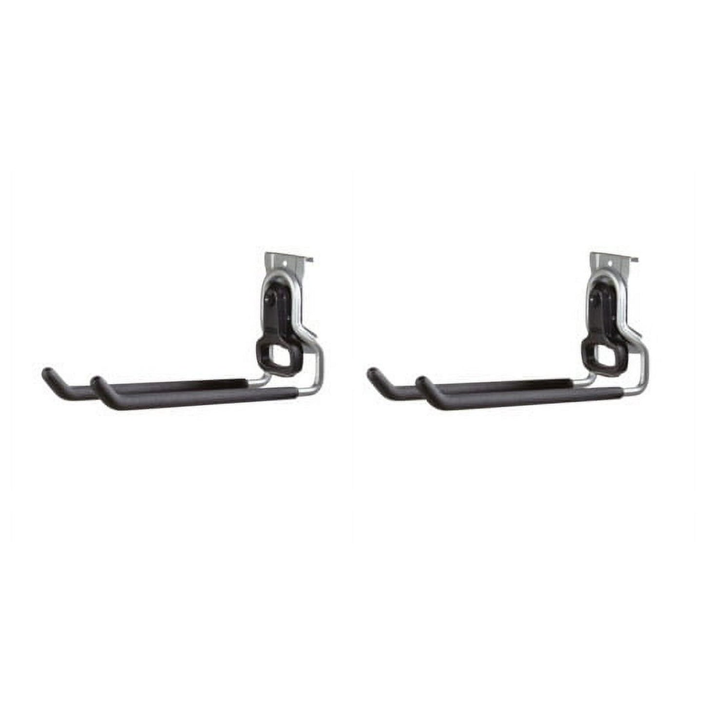 Rubbermaid Garage FastTrack Rail Multi-Purpose Hook Bundle 2-Pack Satin Nickel