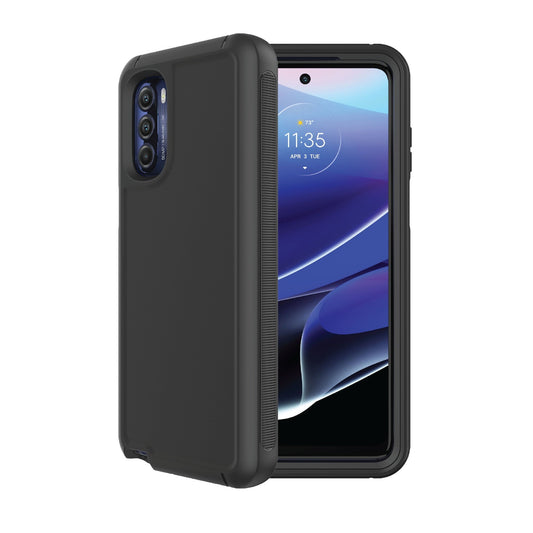 Onn. Rugged Phone Case for Moto G STYLUS (2022) - Black