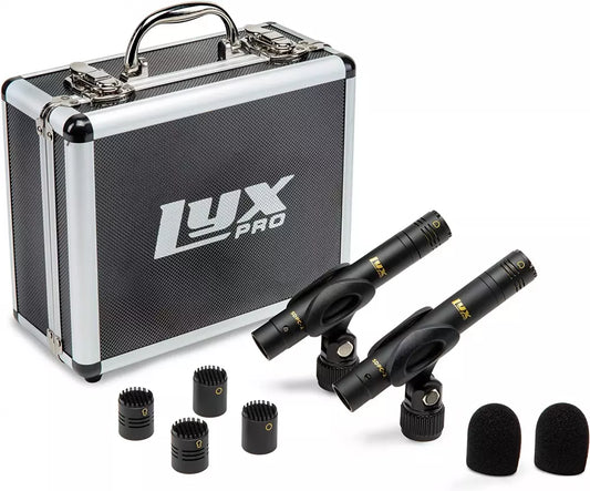 LyxPro Sdpc-2 Stereo Pair of Pencil Condenser Stick Wireless Microphones with Cardioid & More