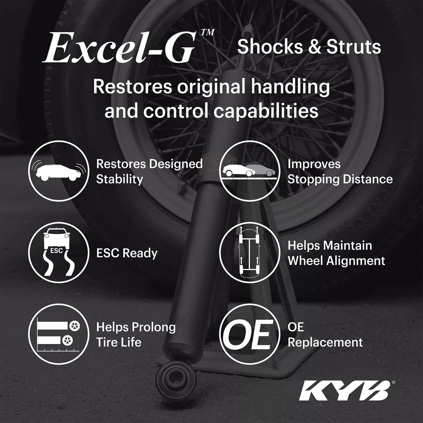 KYB Suspension Strut Front Driver Side Excel-G - 335031 1999 to 2000 Models